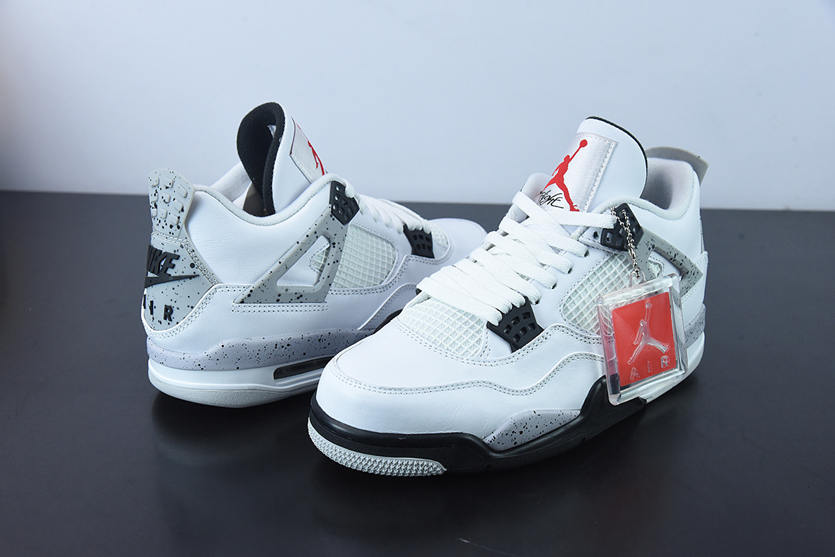 00H6 AJ4 Retro " White Cement " AJ4 White 840606-192