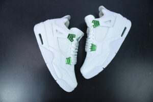 0H3G4 AJ4 Retro " Green Metallic " AJ4 4 White Green Culture Basketball Shoes CT8527-113