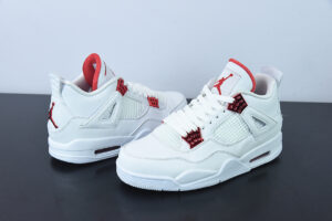 10H3G4 Cost Effective Version AJ4 Red Metallic White Red Jordan 4 Red CT8527-112