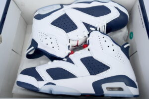 BA1Q1 White Blue Cost Effective Jordan 6 Sports Basketball Shoes CT8529-164 Air Jordan 6 Retro 'Olympic'