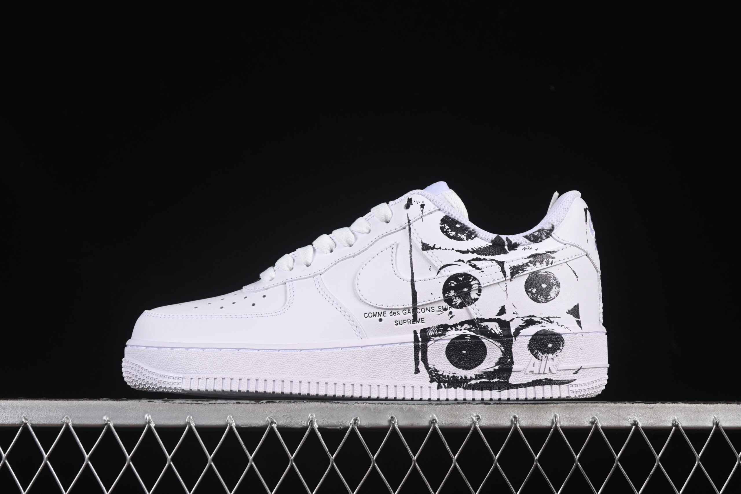 CDG x Supreme x Nike Air Force 1'07 Low "Comme des Garcons Shirt" Collaboration Air Force 1 Low Top Casual Skate Shoes 923044-100