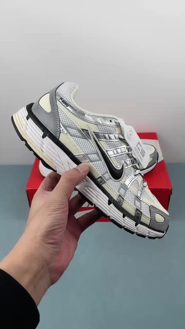 D Authentic Label Company Level Nike P-6000 Nike Retro Running Shoes FV6603-100