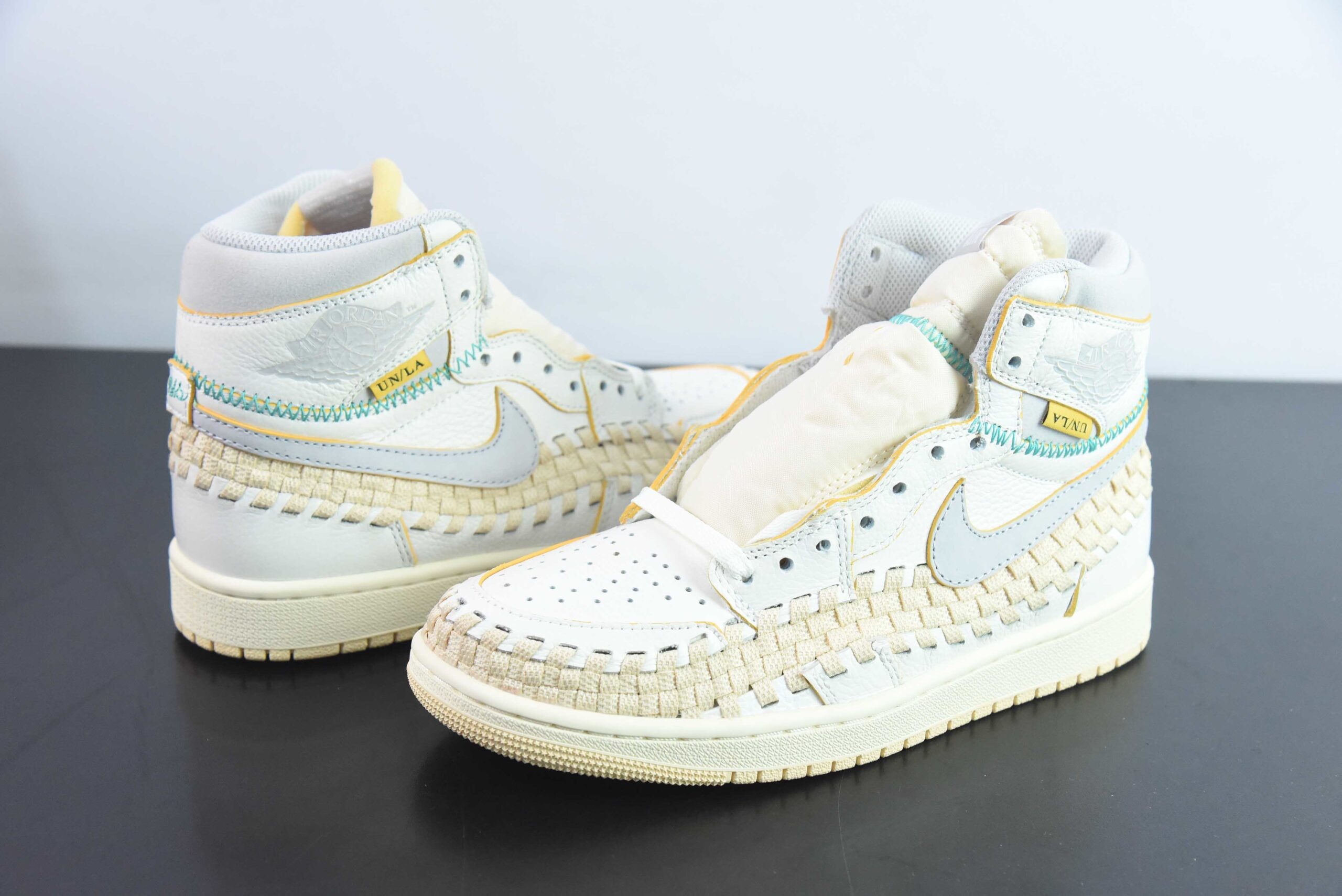 1OFM63292763 LW Union x Air Jordan 1 High OG "Woven" Air Jordan 1 Jordan 1 Collaboration High Top Basketball Shoes FD2565-100