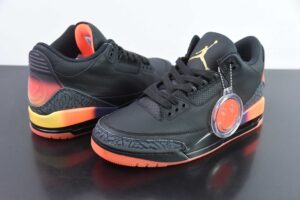 KGL10992660 J Balvin x Nike AJ3 Black Basketball Shoes Black FN0344-001 001