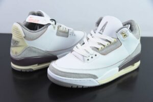 KNN51624746 A Ma Maniere x AJ 3 "Medium Grey" Suede Cream White Grey DH3434-110
