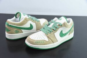 AFWG73424048 Nike Air Jordan 1 Retro x G White Brown Green Low Top Casual Sports Skate Shoes WG8850 014