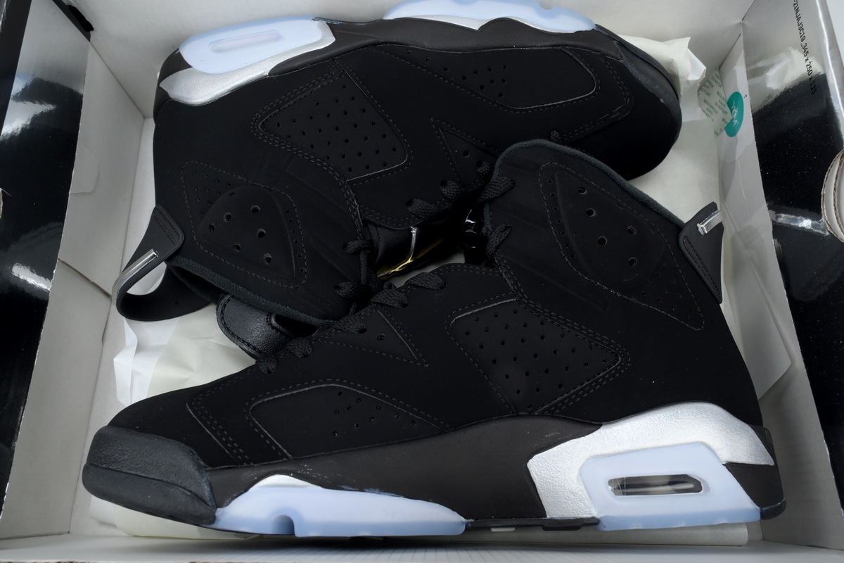 DA5Q1 Black Jordan 6 Sports Basketball Shoes DX2836-001 Air Jordan 6 Retro 'Chrome'