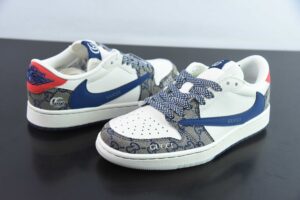AFWG73424048 TS x Nike Air Jordan 1x G Reverse Swoosh Collaboration Blue Low Top Sports Skate Shoes XY2688-118