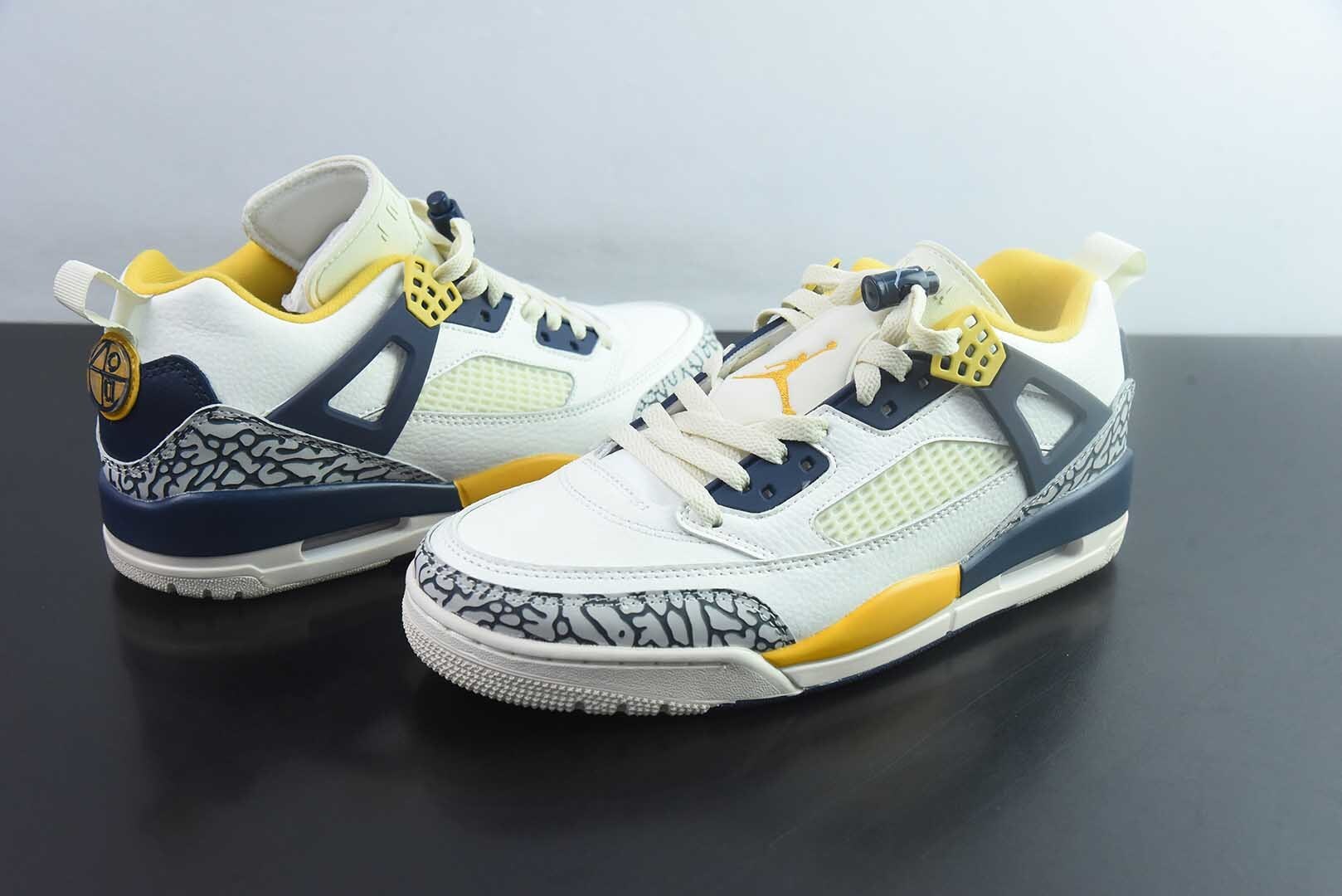 FAJO33050541 Cream White Yellow Blue Jordan Low Top Basketball Shoes FQ1759-111