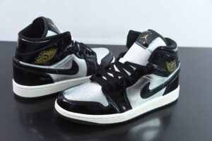 BAJP25580437 Nike Air Jordan 1 Mid Black Jordan 1 Mid Top Casual Skate Shoes FZ39380-001