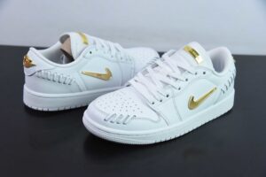 BAJQ25330337 Nike Air Jordan 1 Jordan 1 White Low Top Culture Casual Sports Skate Shoes FN5032-100