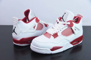 GPYJ55244152C AJ 4 Retro"Alternate 89"AJ4 Mid Top Retro Casual Sports Culture Basketball Shoes White Red 308497-106
