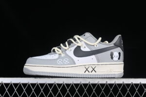 Kaws x Nike Air Force 1'07 Low Grey Black Air Force 1 Low Top Casual Skate Shoes Custom KS6869-666