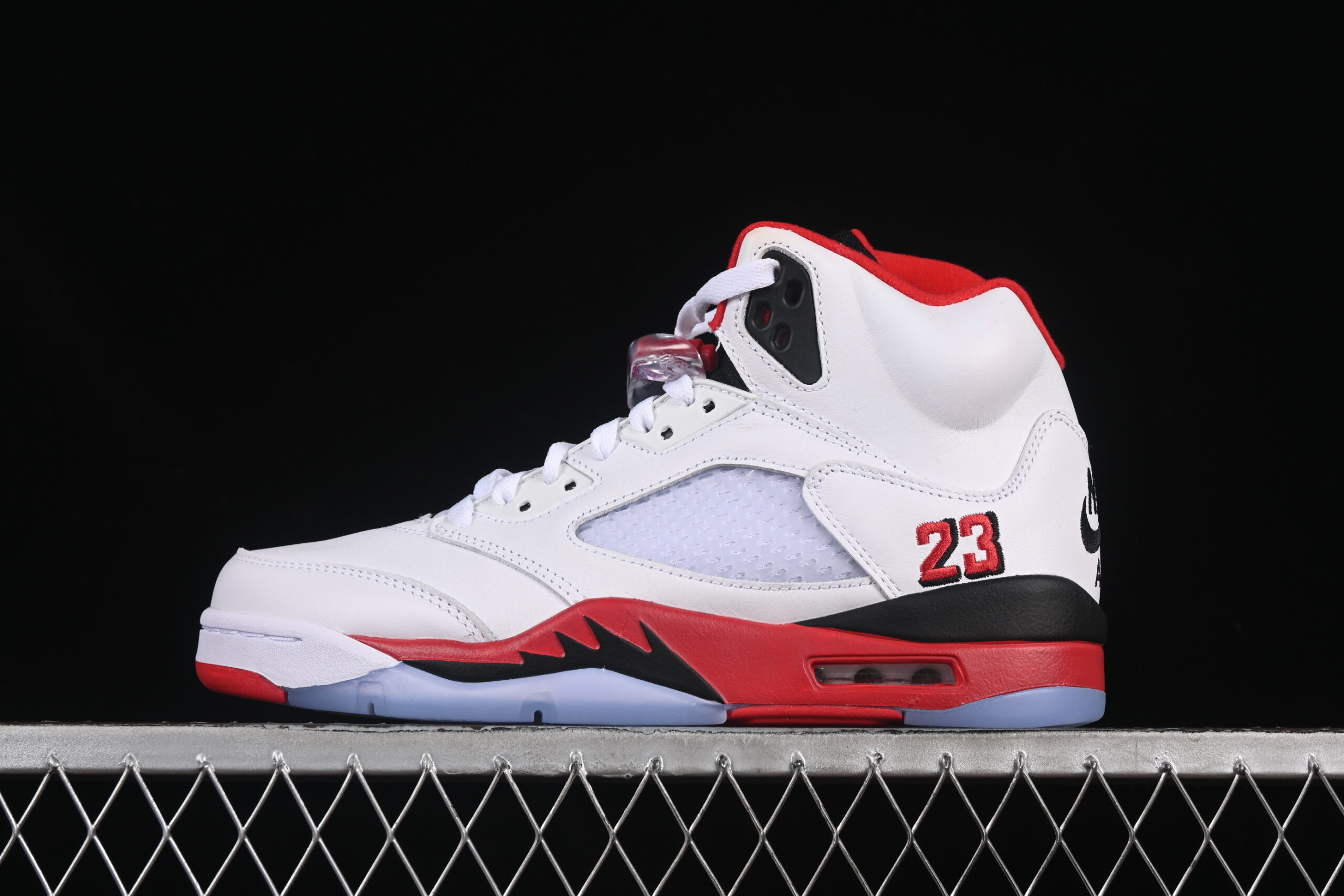 GX Version Air Jordan 5 Retro "Fire Red Black Tongue" AJ5 5 Red Basketball Shoes HQ7978-101
