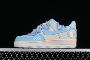 Kaws x Nike Air Force 1'07 Low Blue Air Force 1 Low Top Casual Skate Shoes Custom KS6869-777