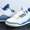 QDD51168543 AJ 3 Retro "White and True Blue" Wear Resistant Retro Basketball Shoes White Blue CT8532-148