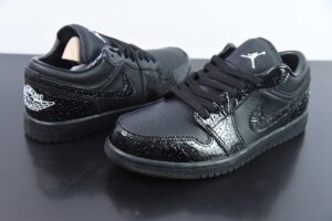 CAJE15793131 Nike Air Jordan 1 Low Top Black Croc Black HJ7743-010