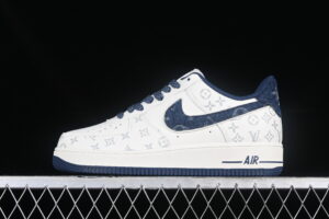 Louis Vuitton x Nike Air Force 1'07 Low Cream Collaboration Air Force 1 Low Top Casual Skate Shoes Custom LU0251-133