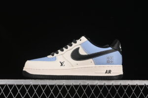 Nike Air Air Force 1'07 Low LV Collaboration Black Blue Air Force 1 Low Top Casual Skate Shoes JJ2508-712