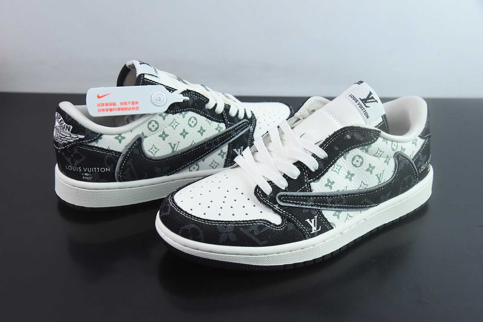 Custom CNE35251534 Nike Air Jordan 1 Colorway AJ Collaboration - Low Top Retro Culture Skate Shoes DM7866 419