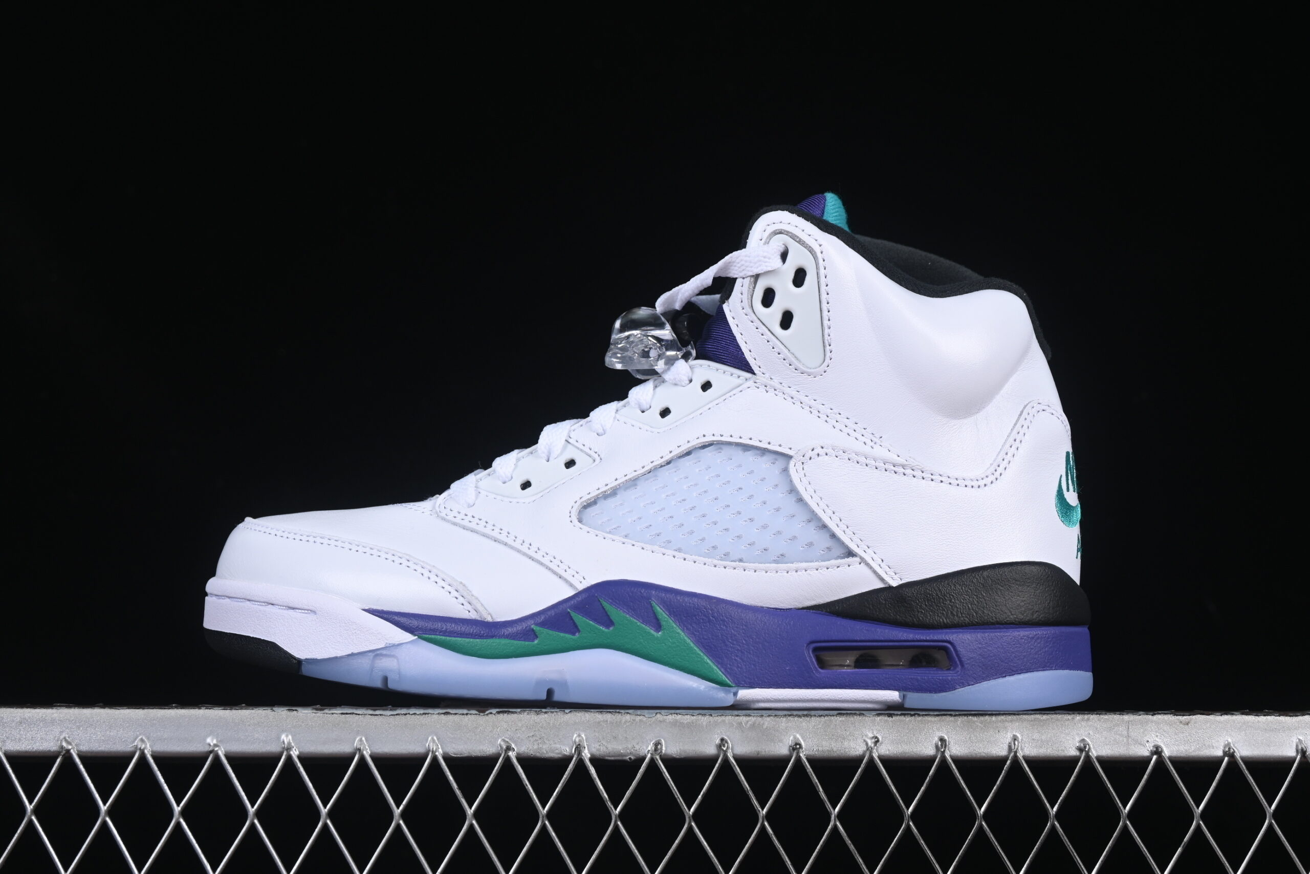 L Version Air Jordan 5 OG "Grape" AJ5 5 White Basketball Shoes HQ7978-100
