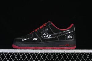 Nike Air Force 1 '07 Low Collaboration Black Air Force 1 Low Top Casual Skate Shoes SY1388-009