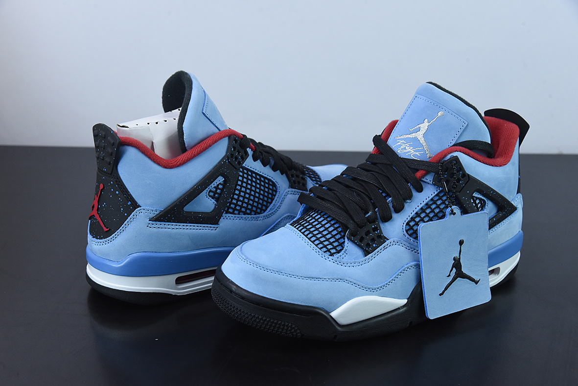 L00H6 Travis Scott x AJ4 TS Collaboration Blue 308497-406