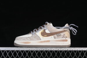 Nike Air Force 1'07 Low "Armored Steed" Air Force 1 Low Top Casual Skate Shoes Graffiti Hand Painted DB3301-818