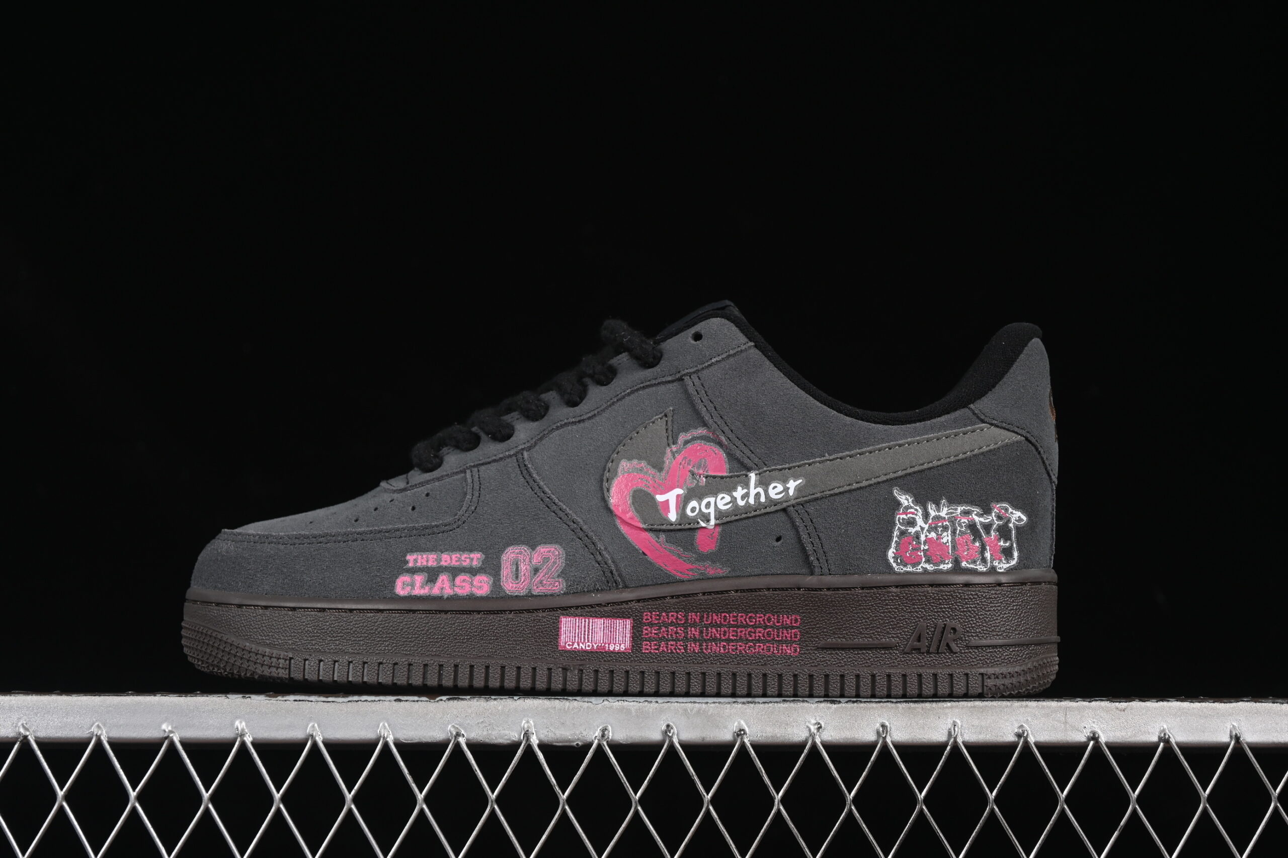 Nike Air Force 1'07 Low "Black Pink" 520 Series Limited Black Pink Air Force 1 Low Top Casual Skate Shoes DO6730-010