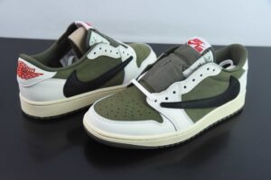 DHFC75529051 Travis Scott x Fragment x Air Jordan 1 Collaboration Reverse Swoosh 9.0 Low Top DM7866-007