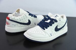 Custom DLS63502543 Nike Air Jordan 1 Collaboration Retro Non Slip Wear Resistant Sports Shoes WG8850-001
