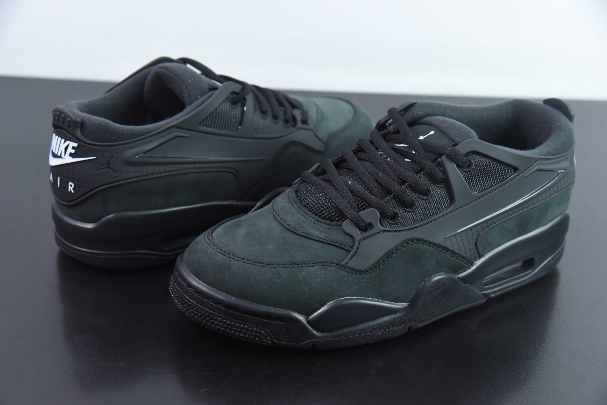 OHFH13923057 Nike AJ4 RM 4 Low Top Culture Basketball Shoes Suede Black FQ7939-004
