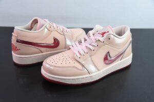 EAJU73340138 Nike Air Jordan 1 Limited Low Top Basketball Shoes Pink Red JF3174 600