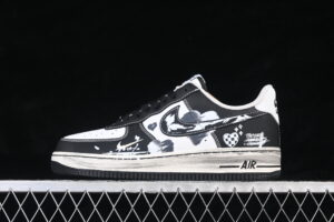 Nike Air Force 1'07 Low "Graffiti Heartbeat" Air Force 1 Low Top Casual Skate Shoes Hand Painted DB3301-808