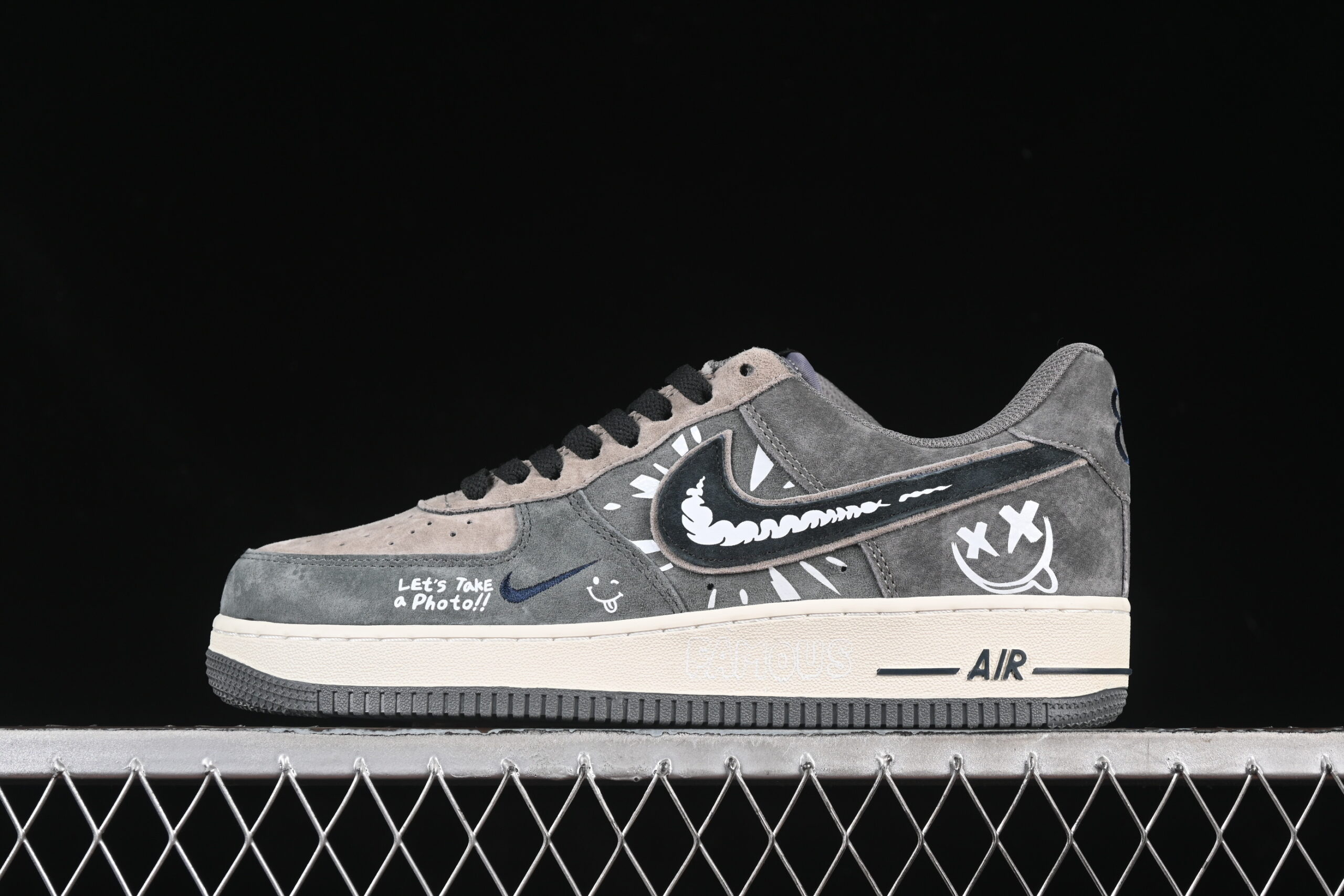 Nike Air Force 1'07 Low "Grey faced Prince" Grey Air Force 1 Low Top Casual Skate Shoes YD2452-808