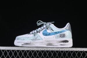 Nike Air Force 1'07 Low "Grey Tune Era" Grey Air Force 1 Low Top Casual Skate Shoes Graffiti Hand Painted LJ8822-202