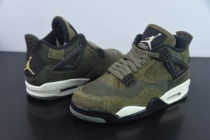 QQYN73639265 AJ 4 " Olive Canvas" AJ4 4 Green Culture Basketball Shoes FB9927-200