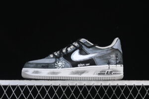 Nike Air Force 1'07 Low "Ink Stained Skeleton" Air Force 1 Low Top Casual Skate Shoes Graffiti Hand Painted CW6871-777
