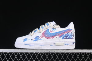 Nike Air Force 1'07 Low "Libra" Series Air Force 1 Low Top Casual Skate Shoes 9231023 Graffiti Hand Painted