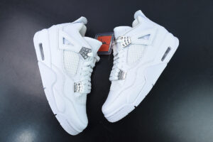 RRJ23784564 Version LJR AJ 4 Pure Money AJ4 4 White White White 308497-100