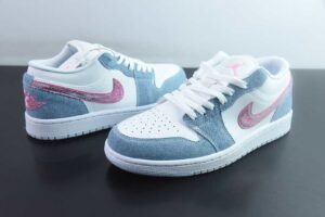 ELN15368334 Popular Air Jordan 1 White Blue Pink Low Top Culture Casual Skate Shoes HO2001-400