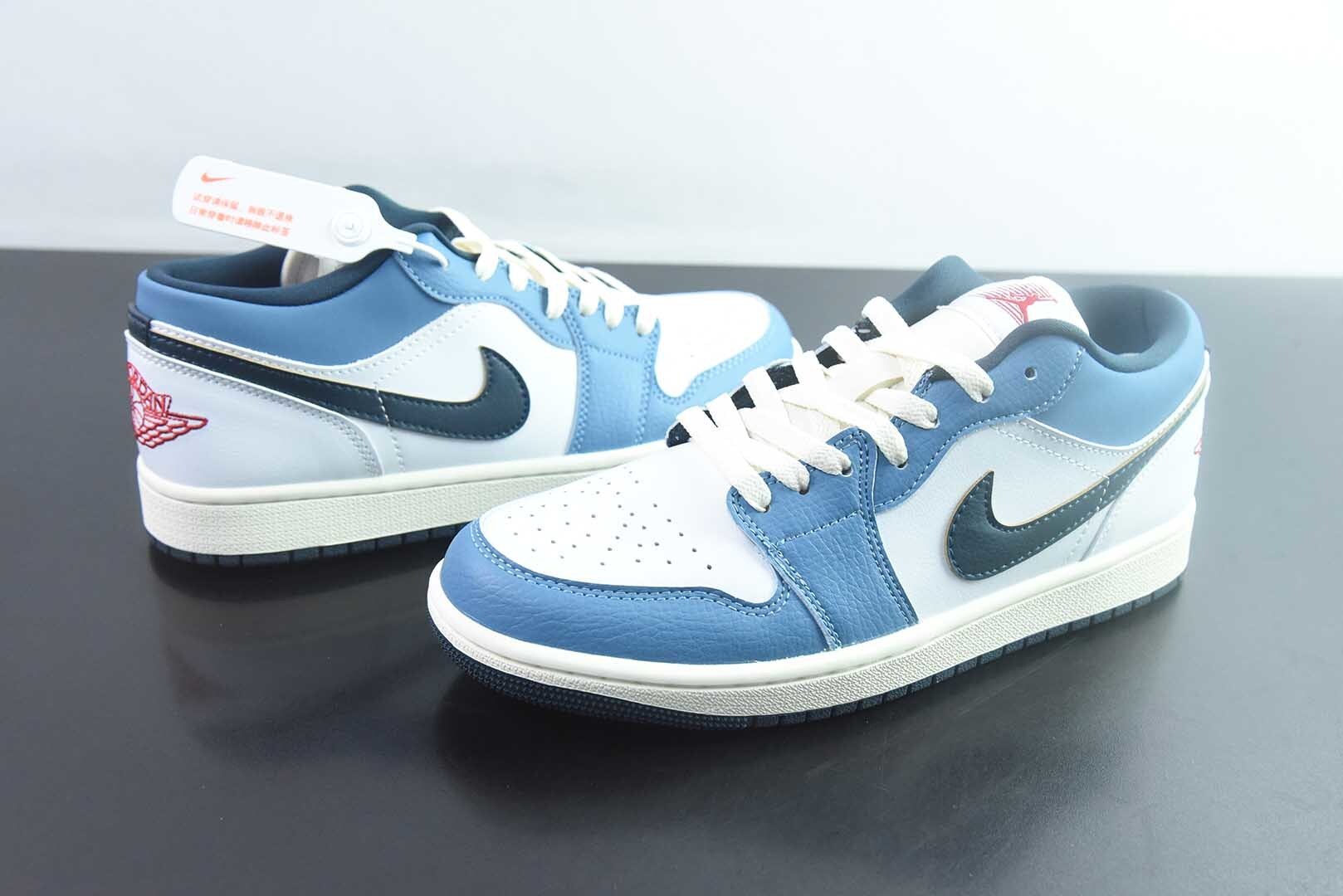 ELN15368334 Popular Air Jordan 1 White Blue Red Low Top Culture Casual Skate Shoes HM3711 144