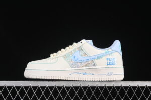 Nike Air Force 1'07 Low "Love Words" Series Blue Air Force 1 Low Top Casual Skate Shoes FJ7740-510