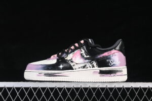 Nike Air Force 1'07 Low "Midnight Starburst" Air Force 1 Low Top Casual Skate Shoes Graffiti Hand Painted FJ7740-170