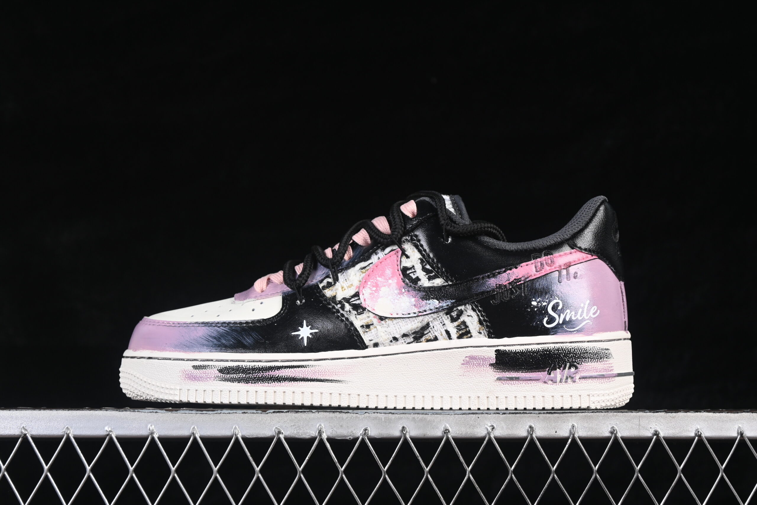 Nike Air Force 1'07 Low "Midnight Starburst" Air Force 1 Low Top Casual Skate Shoes Graffiti Hand Painted FJ7740-170
