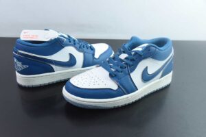 ELN15368334 Popular Air Jordan 1 White Blue Low Top Culture Casual Skate Shoes FN5214-141