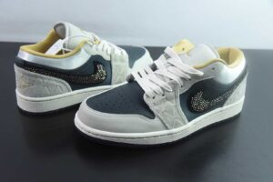 ELN15368334 Popular Air Jordan 1 Black Grey Low Top Culture Casual Skate Shoes DV1762-001