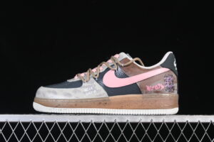 Nike Air Force 1'07 Low "Mist Powder Diary" Pink Air Force 1 Low Top Casual Skate Shoes Graffiti Hand Painted CW1888-680