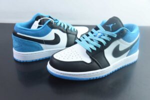 ELN15368334 Popular Air Jordan 1 Black White Blue Blue Low Top Culture Casual Skate Shoes CK3022-004