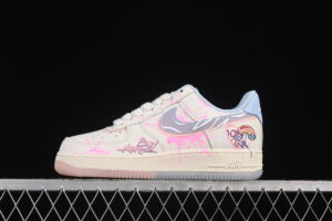 Nike Air Force 1'07 Low "Pink and Blue Love" 520 Series Limited Pink Blue Air Force 1 Low Top Casual Skate Shoes CW1574-058